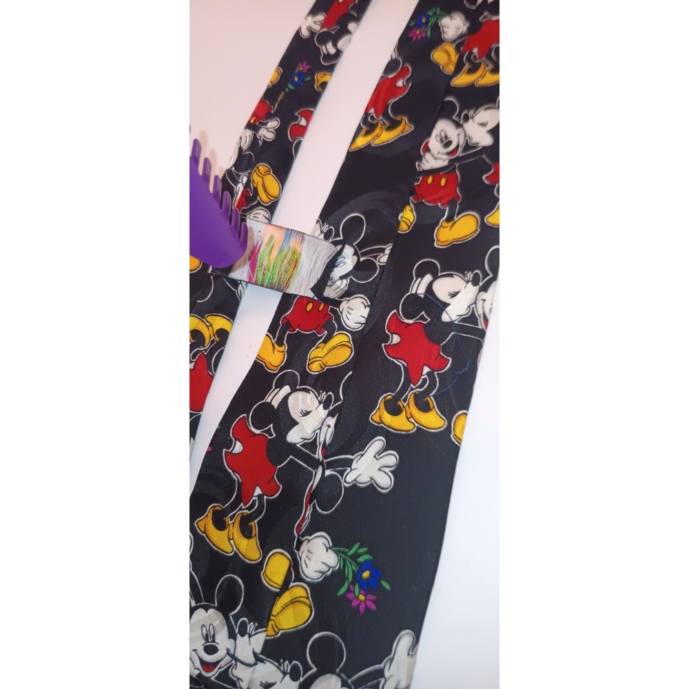 Lot of 2 Vintage Silk Novelty Neck Ties Mickey Mouse Winnie The Pooh Kidcore - Picture 14 of 16